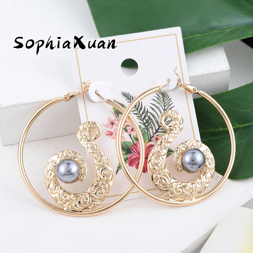 

SophiaXuan Gold Plated Polynesian Earring Jewelry Heart Drop Flower Hawaiian Earrings For Women yiwu junjian, Customized color