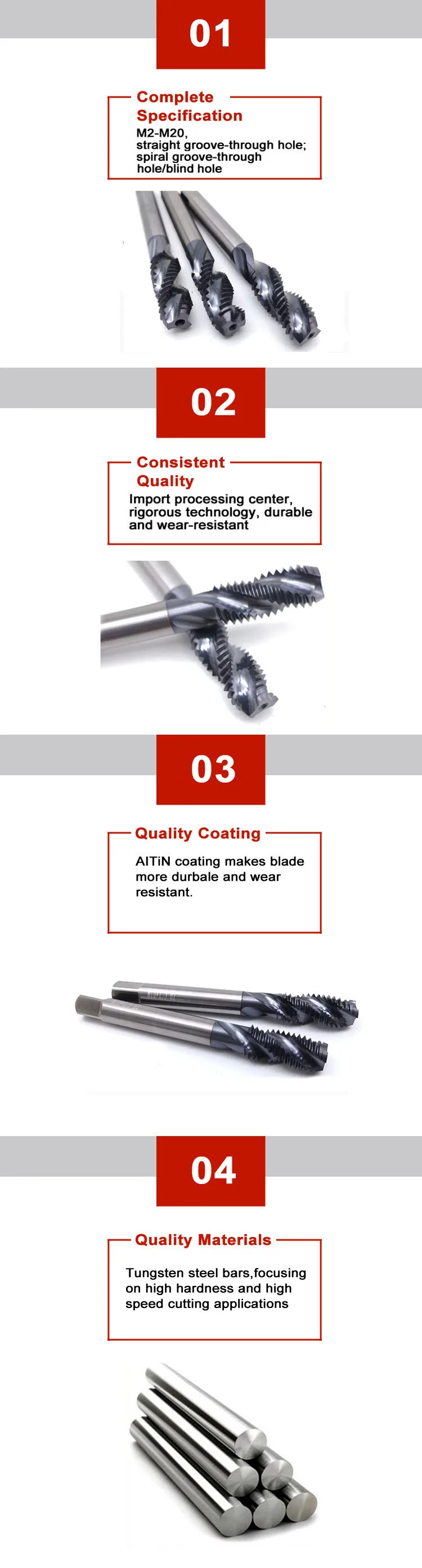 Fresa Cnc Customized M5*0.8 Solid Carbide Spiral Flute Machine Thread Tap Buy High Quality