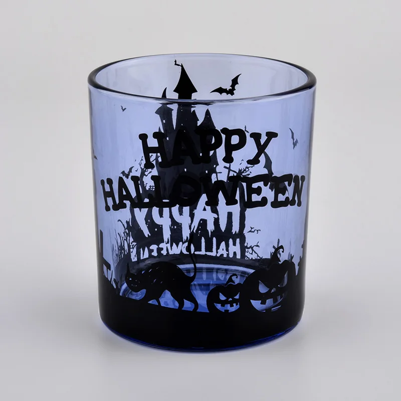 color 8oz glass candle jar