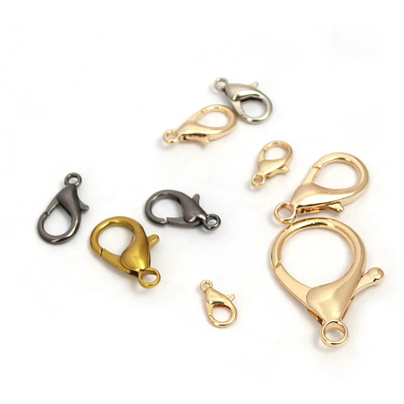 

100pcs Stainless Steel Lobster Claw Clasp DIY Chain Jewelry Findings Making Accessories