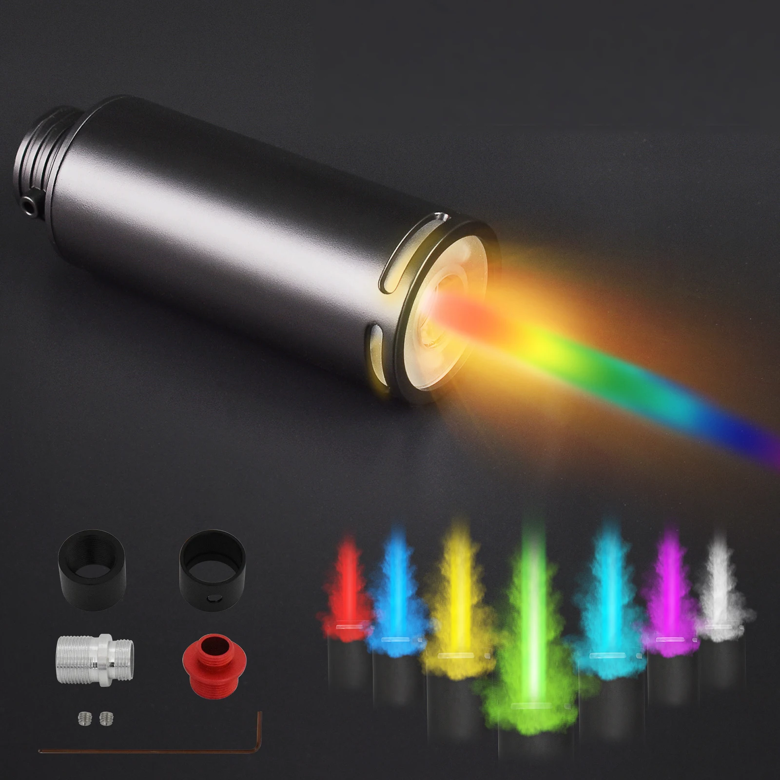 Zlangsports Nylon 7 Colors Rainbow Flash Light Tracer Lighter 14mm CCW Tracer Unit for Gun