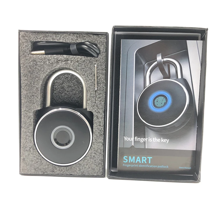 
New Promotion 2020 Hot Air Usb Charger Biometric Anti-theft Fingerprint Padlock 