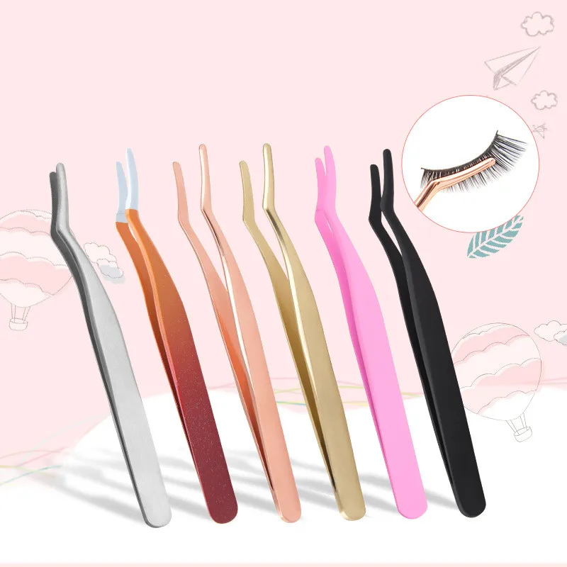 

volume eyelash tweezers eyelash tweezers stainless steel eyelashes tweezer private logo, Customer's choice