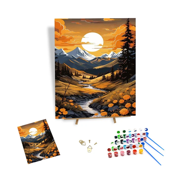 

Paint By Numbers Landscape Paint By Numbers For Adults Beginner Mountain Scenery Diy Oil Painting For Home Wall Decor Gifts