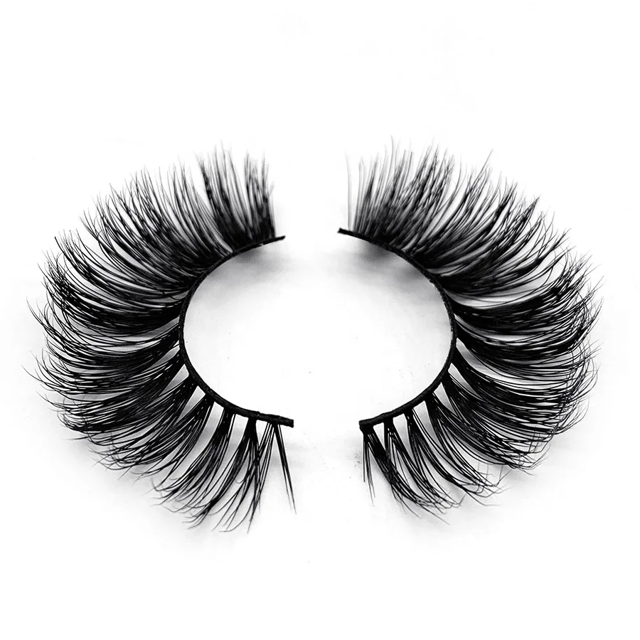 

J M01 Package customized 3D Real Siberia Mink Fake Eyelashes Thick Clusters Black Korean fiber Customized with Free box, Natural black lashes