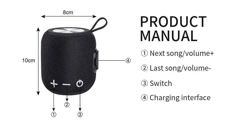 Waterproof portable bluetooth speakers 5W hd sound stereo - ANKUX.COM