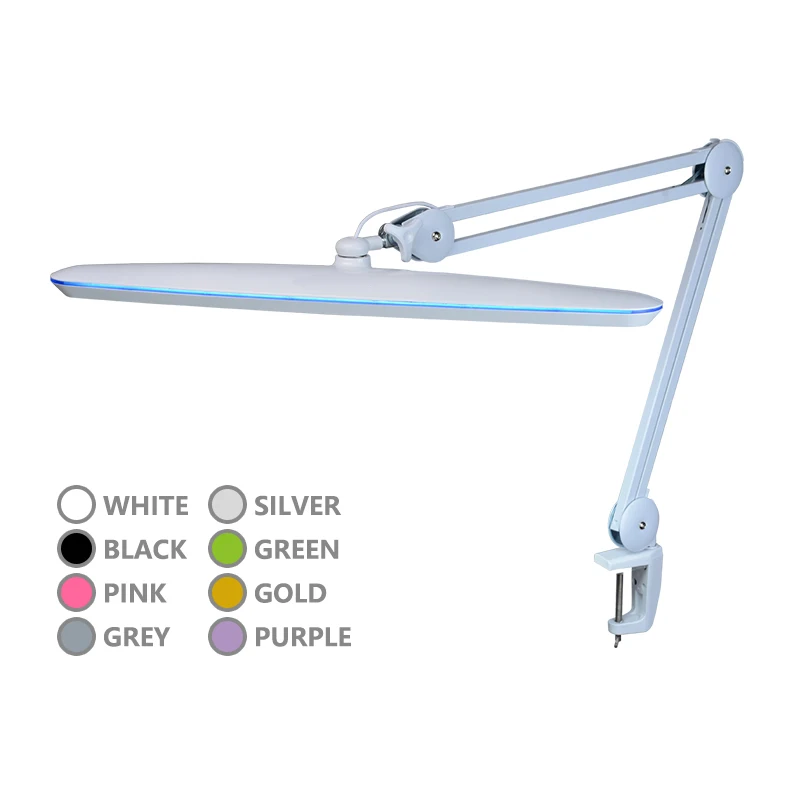 

ultra bright led clamp desk lamp for nail salon nail table lamp light, led flexible table lamp dimmable for beauty salon, White/black/silver/grey/pink/gold/green/purple