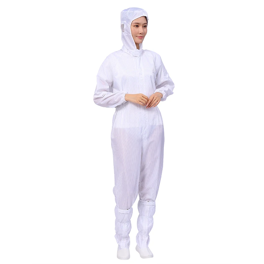 Polyester Material ESD Cleanroom Suit For Cleanroom - KingCare | KingCare.net