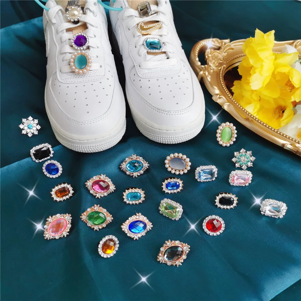 

50pcs Stock Random Rhinstone Charms Crystal Accessories Decorations For Sneakers Shoes