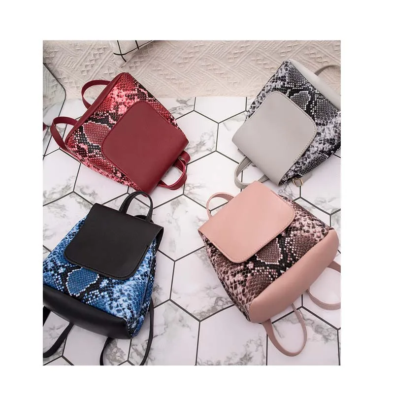 

Hot Sale Ladies Korea Fashion Casual Snake Printed Decoration Shoulder Bags Women Handbags For Wholesale Womens Wallet, Customize