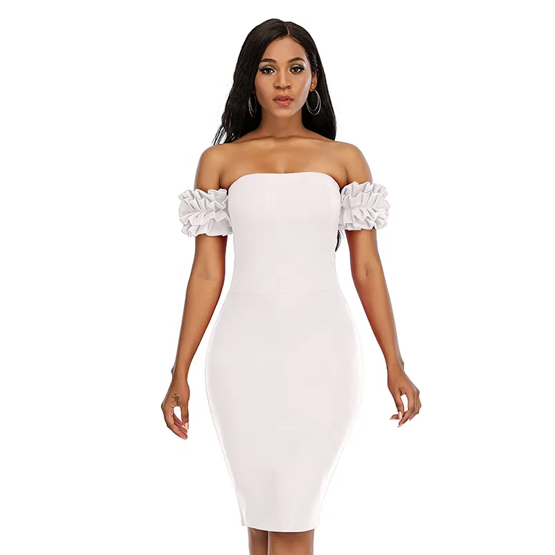 

2021 Vestiti Da Donna Ricamati Estivi Beautiful Elegant White Wear Sexy Ladies Party Women Formal Dresses For Women, Customized color