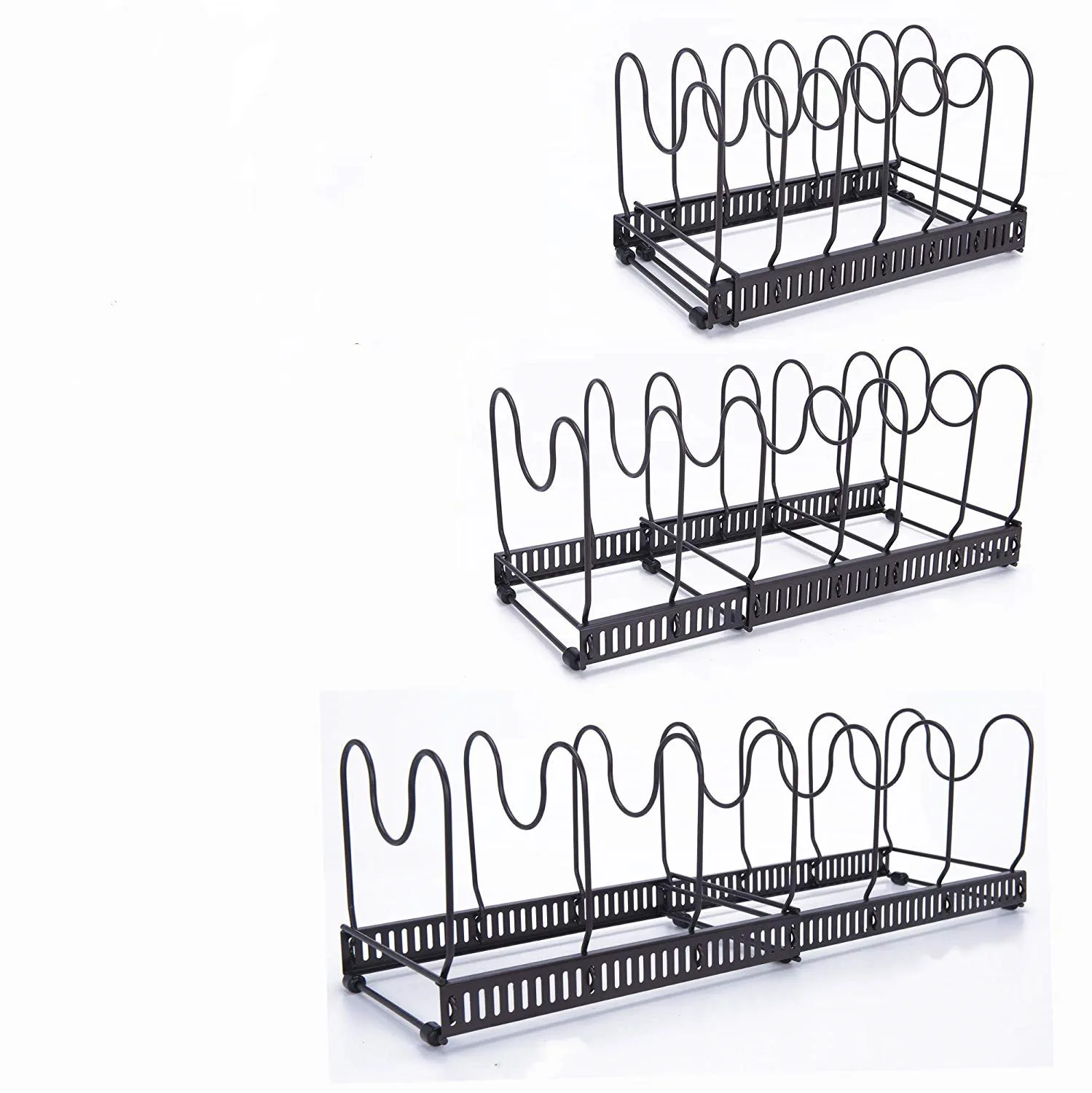 Adjustable Kitchen Pot Organizer Rack Pot Lid Holder Rack Adjustable