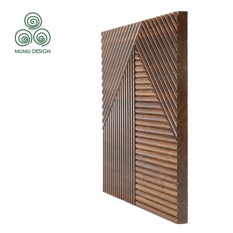 

MUMU Feature Decorative Luxurious Texture Interior Home Decoration 3D Slat Wood Wall Panel for Hotel