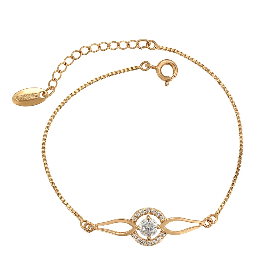 

76417 Xuping fashion design jewelry hot simple bracelet 18k gold plated charm bracelet jewelry