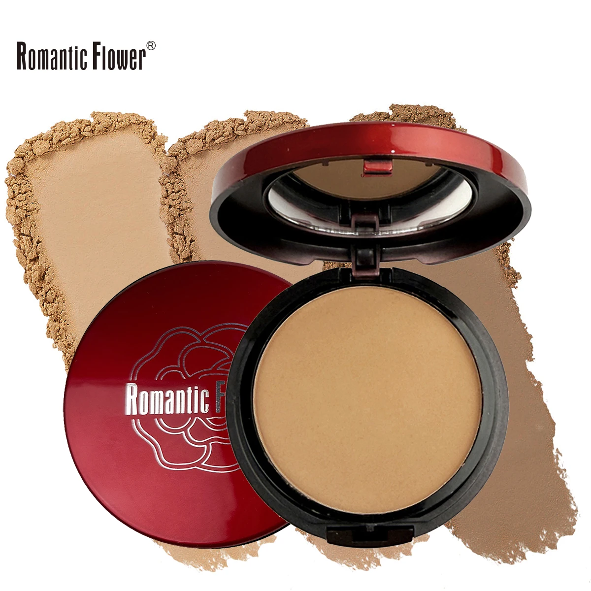 6 Colors Private Label Full Coverage Face Makeup Matte Nature Compact Press Powder for Dark Skin