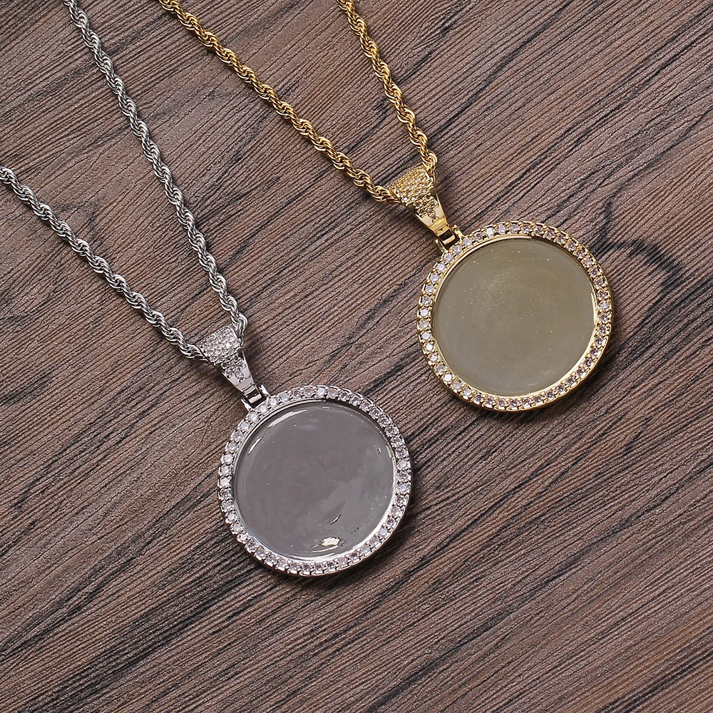 

TUNKALL CN265 Hot sale Brass pendant bling necklace Iced Out charm necklace for men jewelry gift