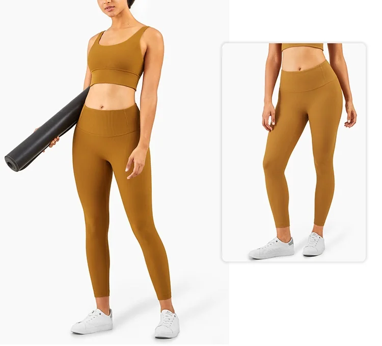 

Ladies Super Soft Butt Lift Ribbed Workout Sport Exercise Gym Wear Yoga Clothes, As pictures