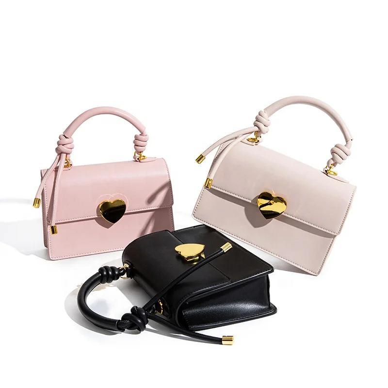 

Durable High Pu Leather Material Heart-shaped Lock Shoulder Bags Handbags For Ladies