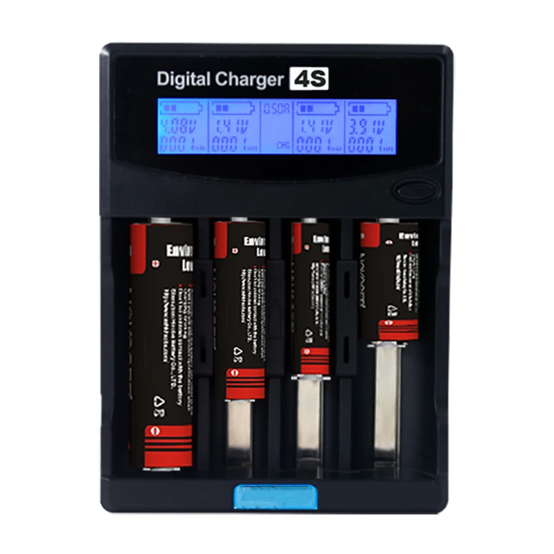 

4 slots universal 3.7V lithium ion li-ion battery charger 1.2V NIMH AA AAA rechargeable aa batteries charger