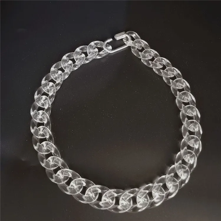 

2020 fashion cuban links chain necklace clear necklace chain stock