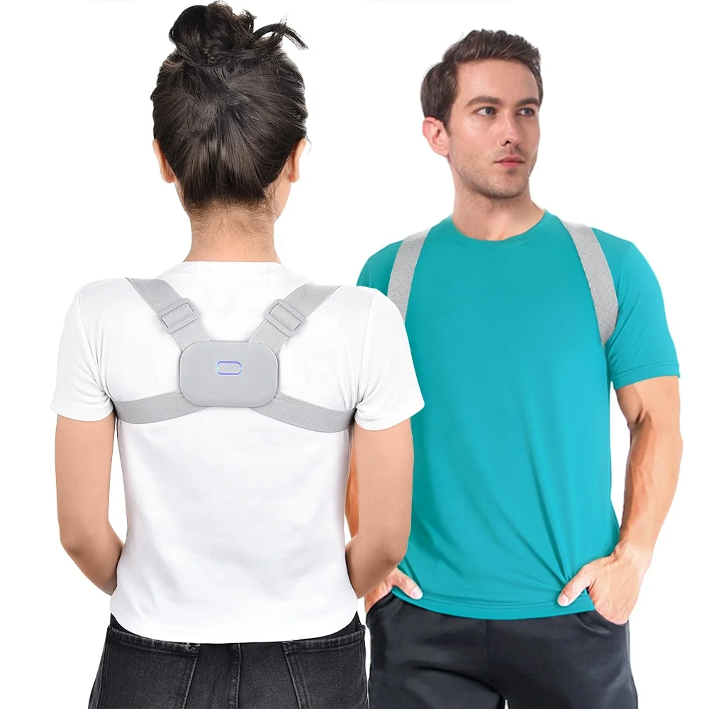 

Private Label Intelligent Detection Vibration Reminder Electronic New Magnetic Smart Posture Corrector CE ROHS Dropshipping, Gray