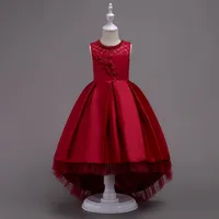 

580 Fashion Design Kids Girl Party Dresses Wholesale Long Frock Cute Girl Wedding Dresses 6 To 14 Years