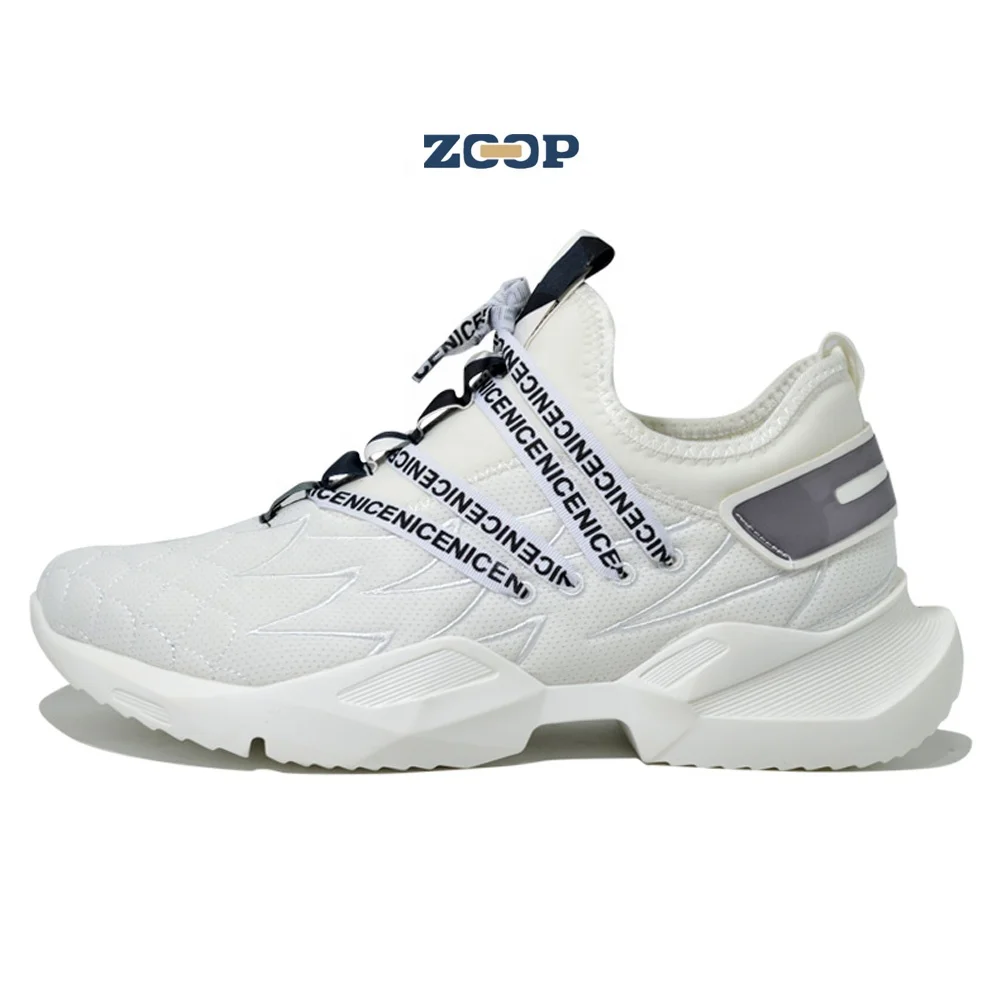 

China designer sneakers men famous brands ZOOP pu shoe, Black, blue, white