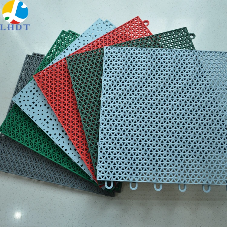 

low cost install indoor/outdoor portable polypropylene material mini tennis badminton basketball court sports flooring