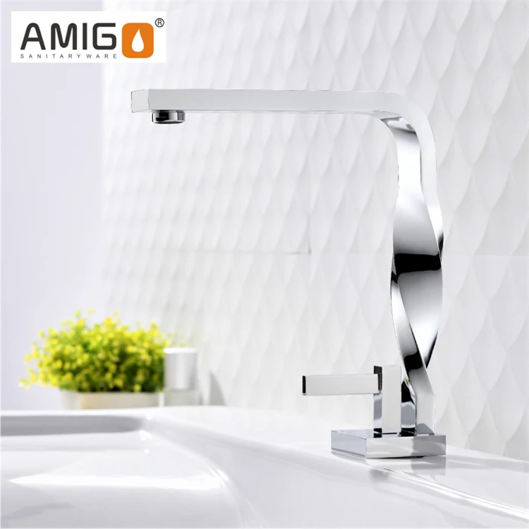 
Kaiping faucet manufacturer single handle wash basin mixer brass sink mixer tap luxury bathroom tap 