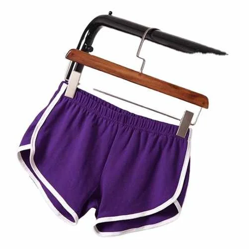 

Fashion yoga beach pants ports shorts women's home casual solid color candy color hot pants