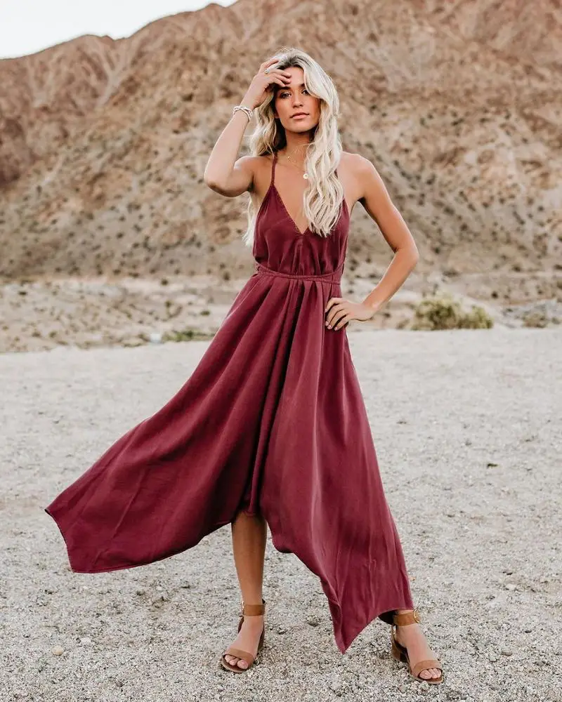 

2021New women's wear for summer beach high quality dress, Customized colors