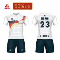 

Hot Sale club vintage 100% Polyester Soccer Kits Thai Quality Soccer Uniforms Printing Football Jersey custom