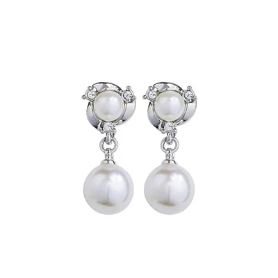 Wholesale New Hot Fashion 925 Sterling Silver Shell Pearl  Earrings for Women Girls Gift Fashion Statement Jewelry