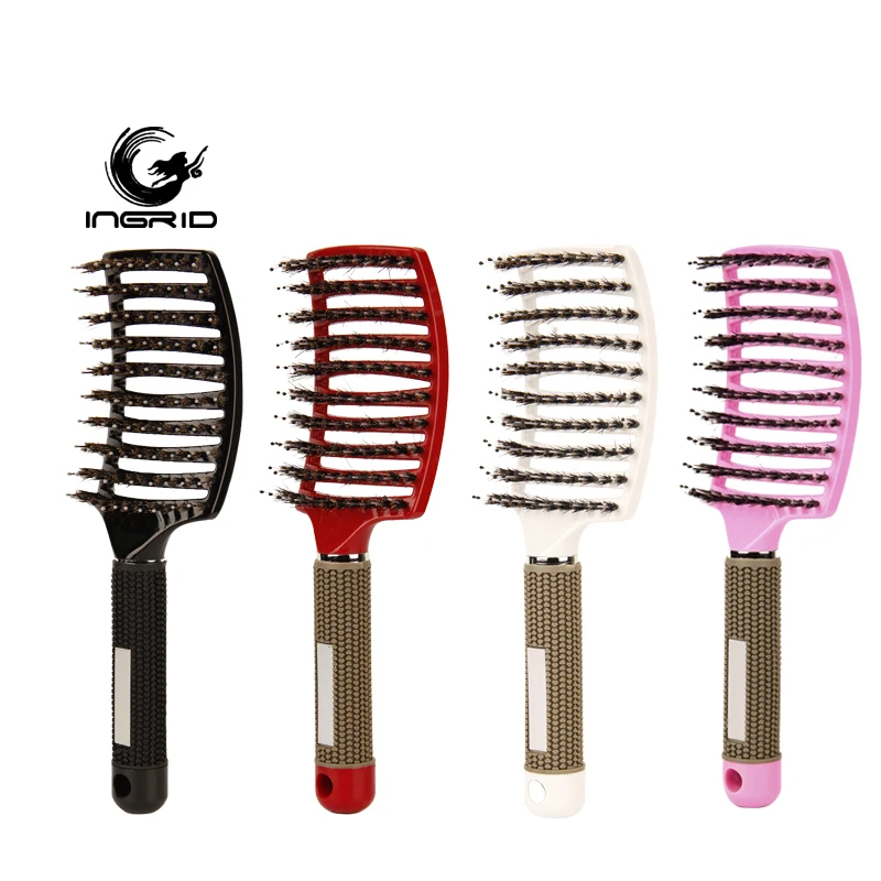 

Wholesale Hair Styling Tools Large Curved Comb Salon Hair Scalp Massage Hair Brush Comb, Black,white,pink,red