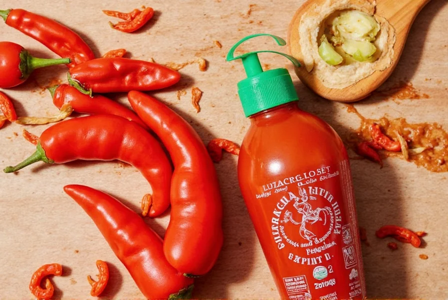 Comparing different sriracha bottles