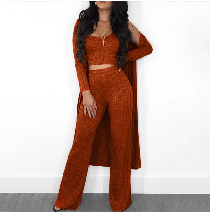 ribbed jumpsuit with long coat
