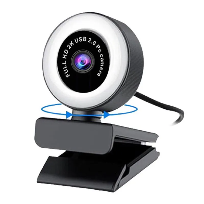 

Online Streaming Web Camera 1080P 4K Ring Light Webcam for PC Laptop USB Video Chat