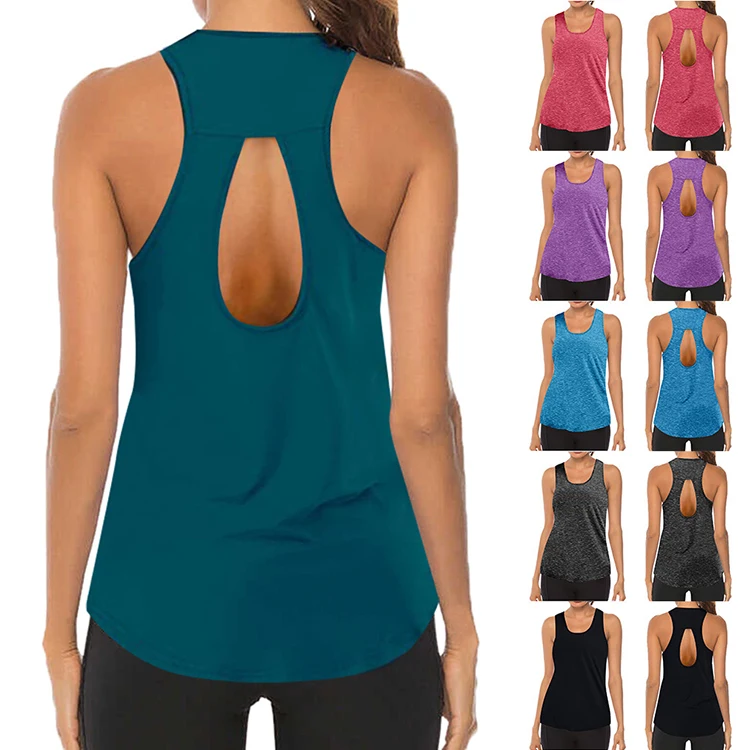 

Yoga Cationic yoga vest fitness quick-drying t-shirt Vulnerabilities Sweat Tank sport, Black, gray, rose red, blue, light red, army green, navy blue