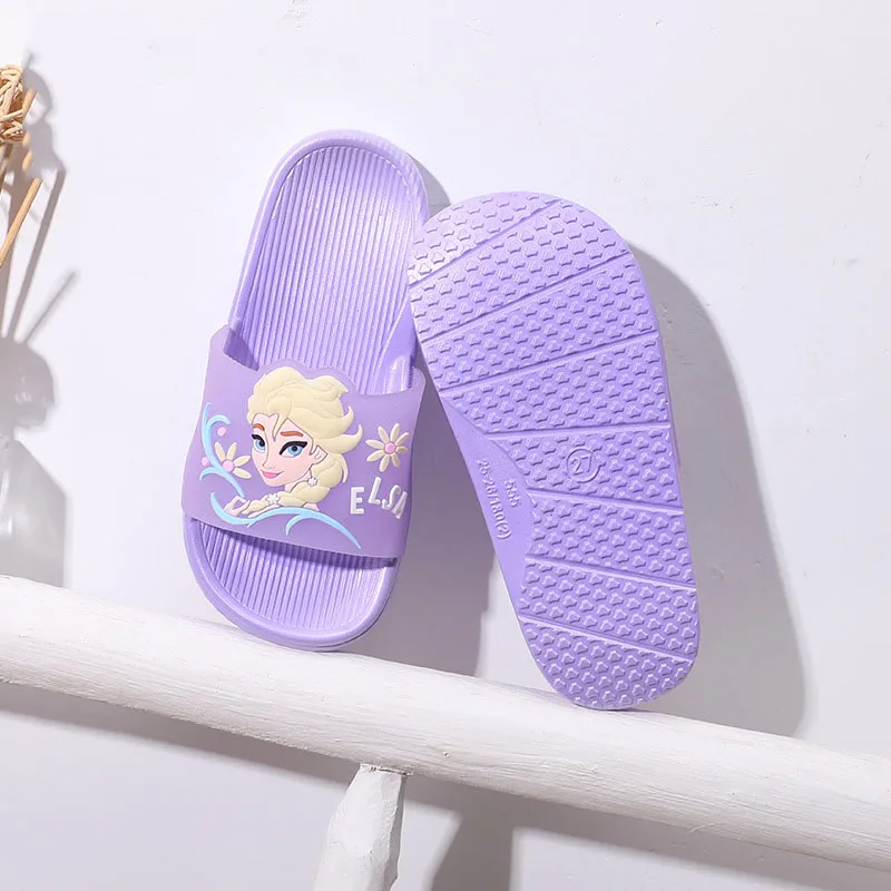 

Frozen Elsa Anna Girl Beach Slippers Children Sandals Summer Cartoon Kids Shoes EVA Resistance Breathable Antislip Baby Disney