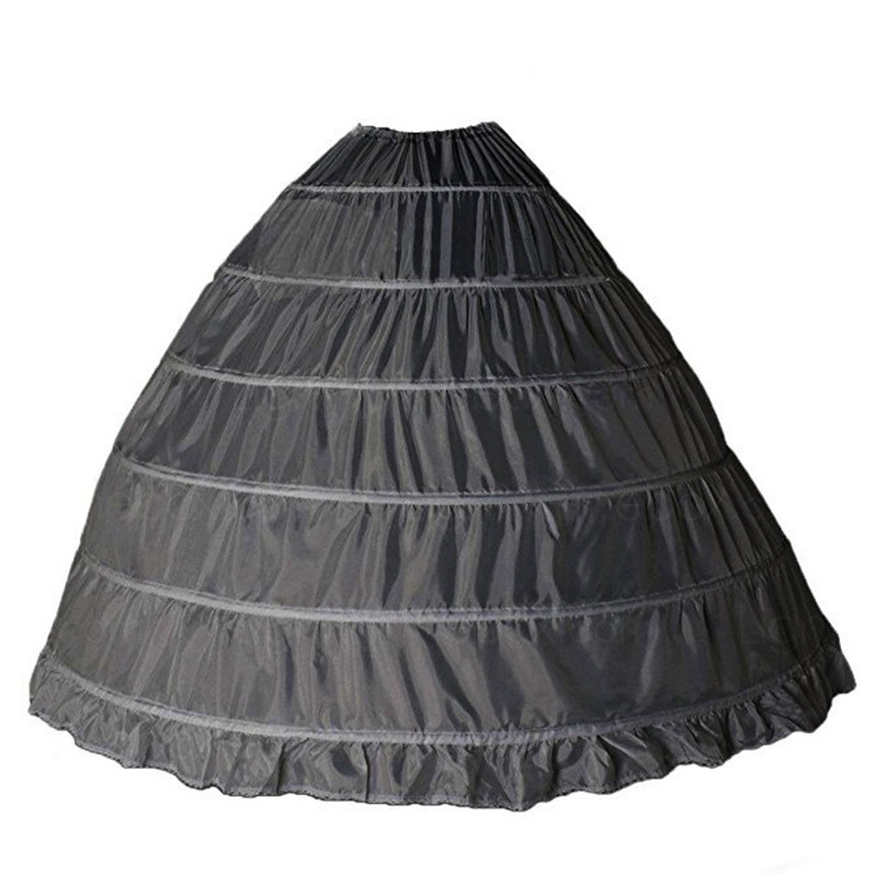 

New bride skirt petticoat 6-layer steel ring wedding dress skirts plus size skirts large wedding dress pettiskirt, White,black &red
