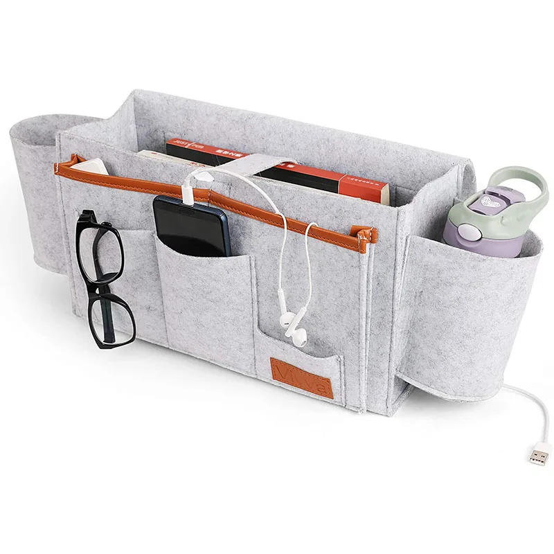 
Felt Organizer Bag Hot Felt Bedside Caddy Organizer Storage Sofa Desk Felt Bedside Pocket Bag Organizer 