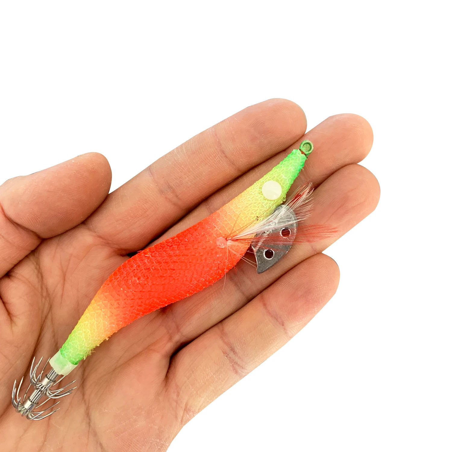 

Wholesale price valued squid jig wood shrimp fishing Lure, Multi color available