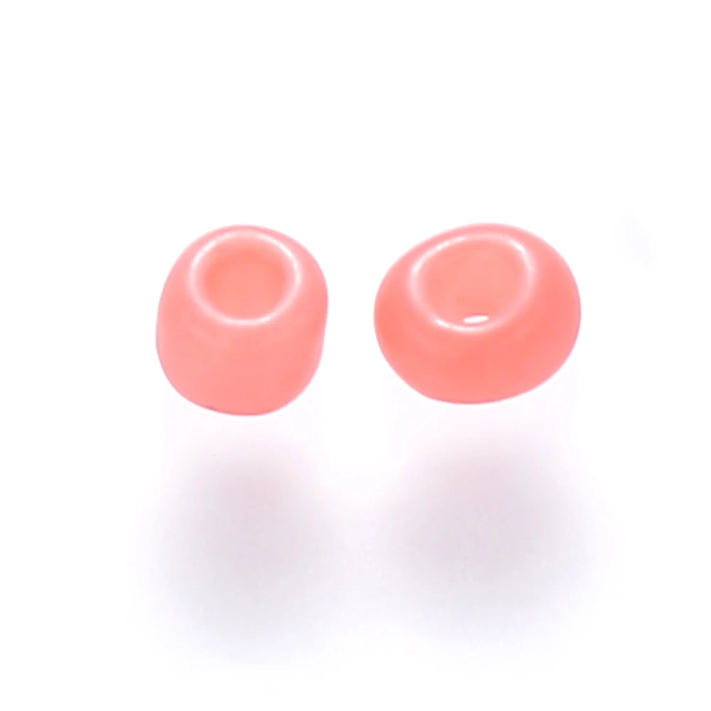 

Pandahall 6/0 LightCoral Baking Paint Glass Round Seed Beads