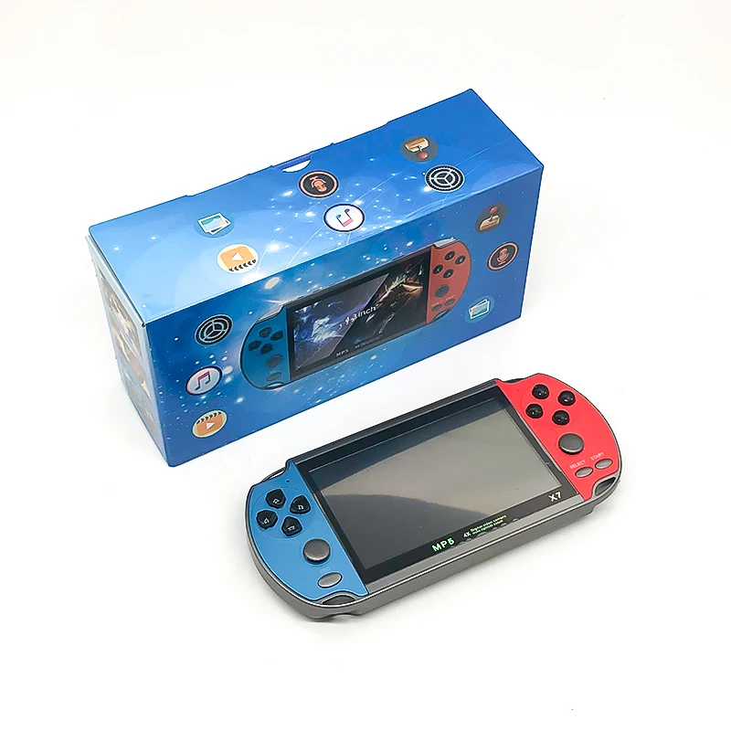 

Newest Portable game console X7 Factory Price 4.3 Inch Screen Game Consoles mp3 mp4 handled player