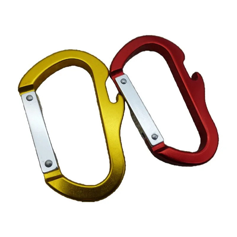

all colors in stock for instant laser engrave MOQ 1 Pieces aluminum alloy key chain Carabiner bottle opener keychain
