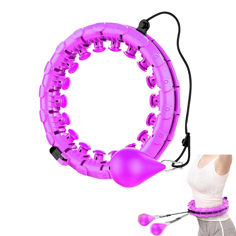 

Weighted Smart Sports Hoola Hoop for Adults Kids Exercising Adjustable Fitness Hulla Hoop Waist Massage Gymnastic Hoola Hoops, Blue,pink.purple