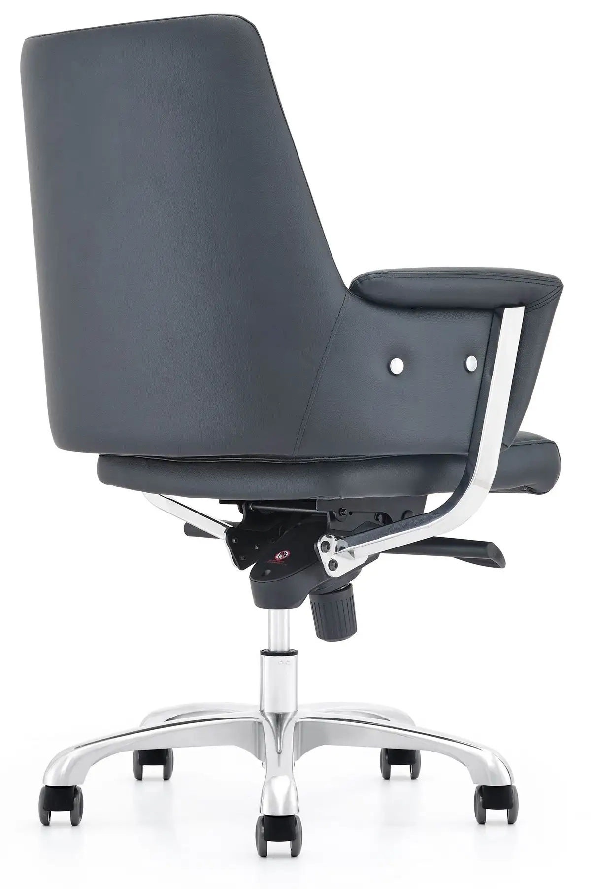 Black Leather Upholstery Secretary Office Chair Reception Ys915b Mid