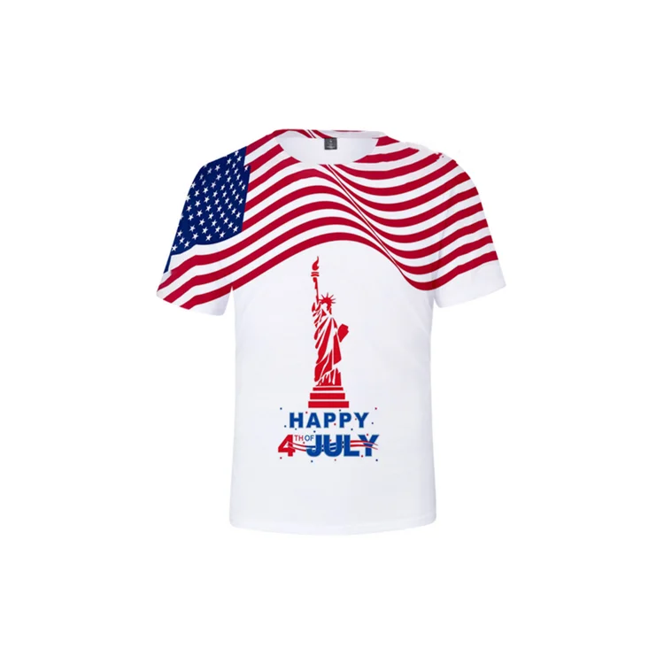 

Wholesale high quality premium style American Independence Day Design mens T shirts