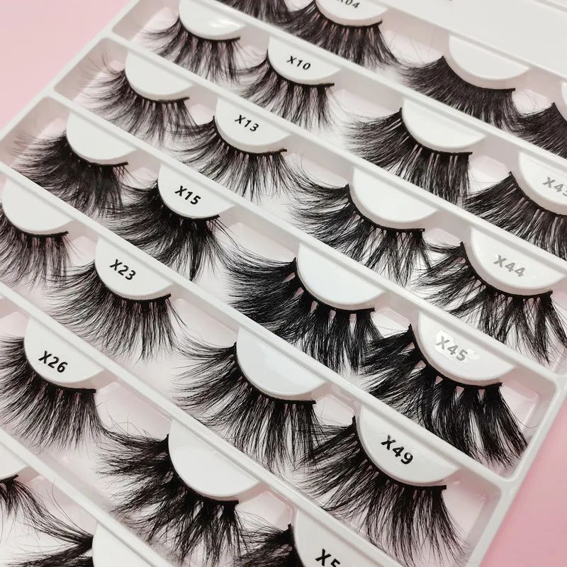 

Factory wholesale price 25mm 3d mink eyelash 3d real mink eyelash hand made siberian mink eyelashes strips