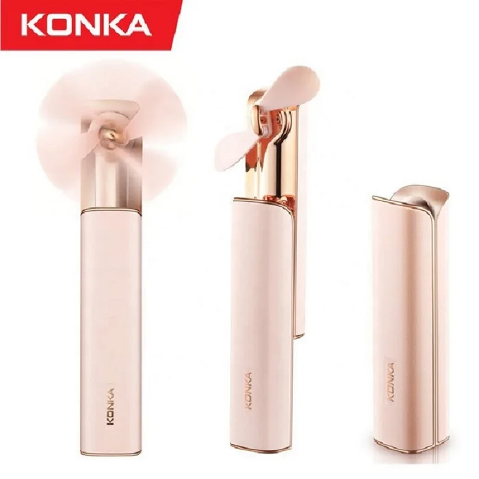 

Factory Supply Fashion Usb Fan Pink Usb Rechargeable Mini Portable Handheld Mirror Fan Makeup